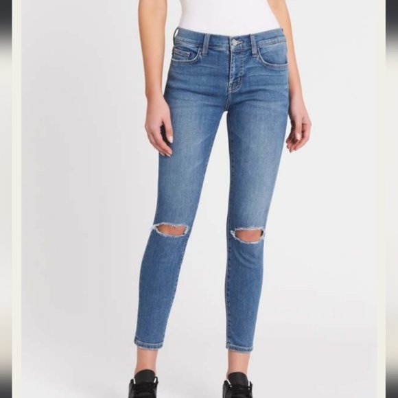 Current/Elliot Stiletto 2 Year Destroy Stretch Indigo Size 25 - Picture 1 of 8